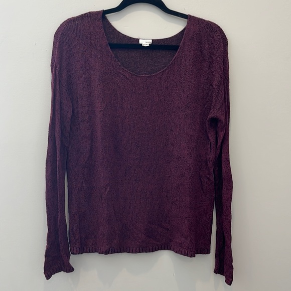 Garage oversized scoop neck sweater, Size XS-S, Burgundy, EUC - Picture 1 of 4